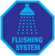 Automatic flushing system for cleaning